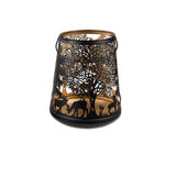 Abbildung Windlicht Teelichthalter schwarz-gold 30cm von formano - maurer-gentlefield.com