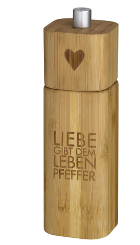 Pfeffermühle „Liebe gibt dem Leben Pfeffer” von räder - maurer-gentlefield.com