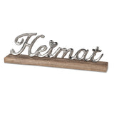 Foto Deko-Schriftzug „Heimat“ aus Alu und Mangoholz 40 cm von formano - maurer-gentlefield.com