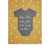 räder Babygrußkarte Strampler „Meine Eltern sind jetzt ...“ braun 10,5x15cm