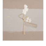 räder XL-Hochzeitskarte „Herz über Kopf“ taupe weiß gold 17x17cm