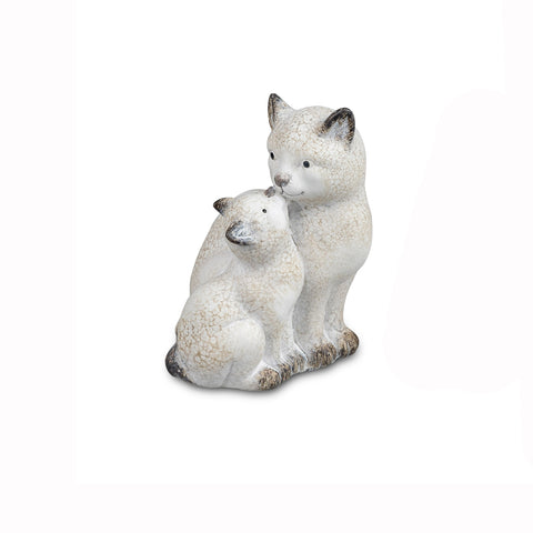 Foto Katzenpaar Keramik creme braun 10x13cm von formano - maurer-gentlefield.com