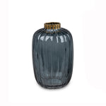 Foto Vase Farbglas blau-grau mit Goldrand 13x20cm  von formano - maurer-gentlefield.com